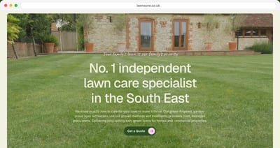 The LawnsOne homepage