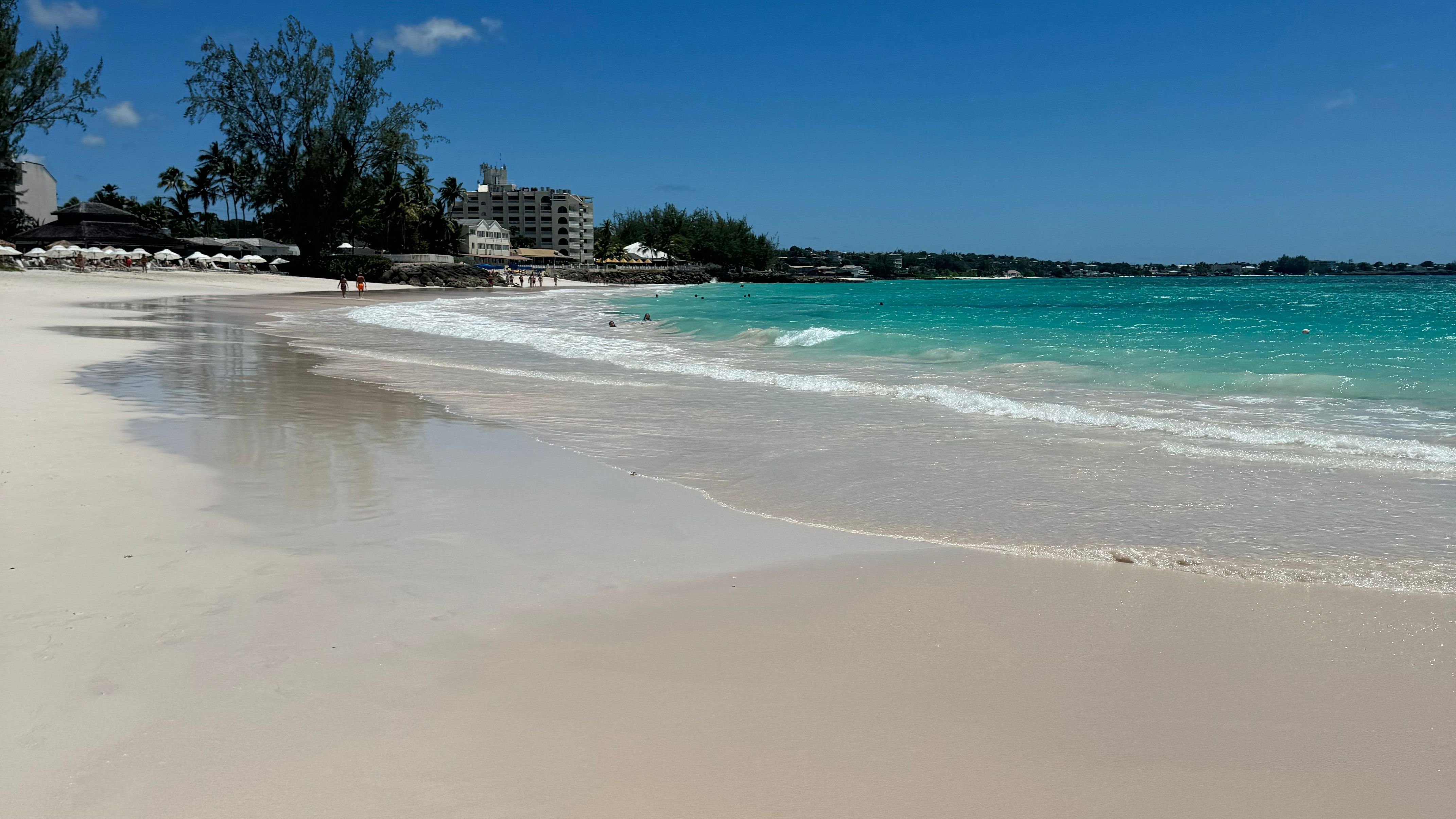 The beach in our lovely Barbados resort