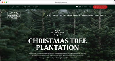 The Pinewood Christmas Trees homepage