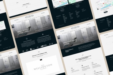 Preview of The Wellington Clinic website on device - Website browser on Mac with The Wellington Clinic website open