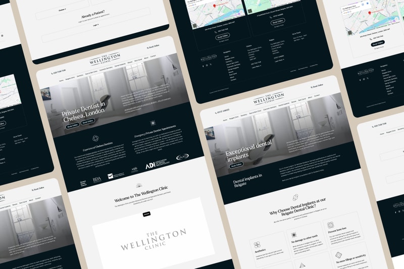 Website browser on Mac with The Wellington Clinic website open