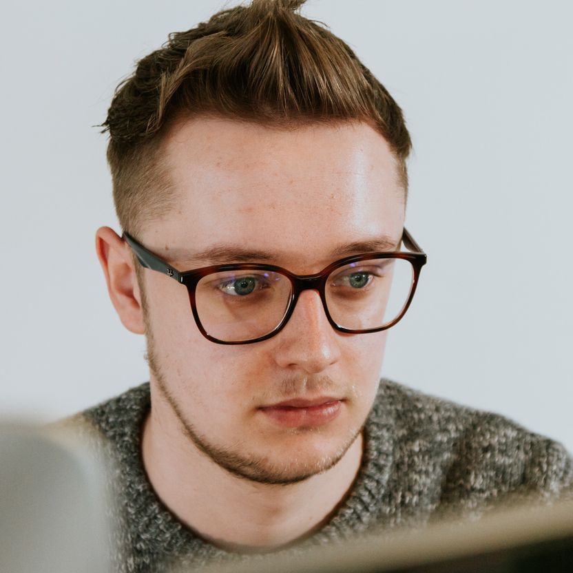 Ryan focusing at Ddesk