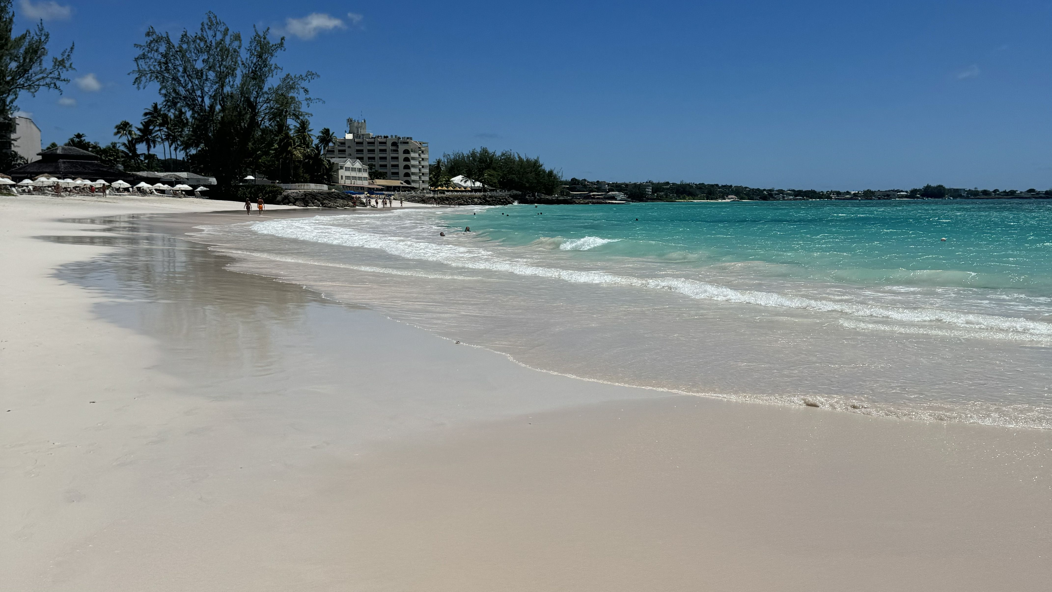 The beach in our lovely Barbados resort