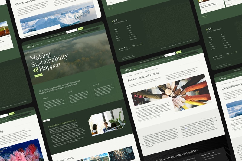 Website browser on Mac laptop with SLR website open
