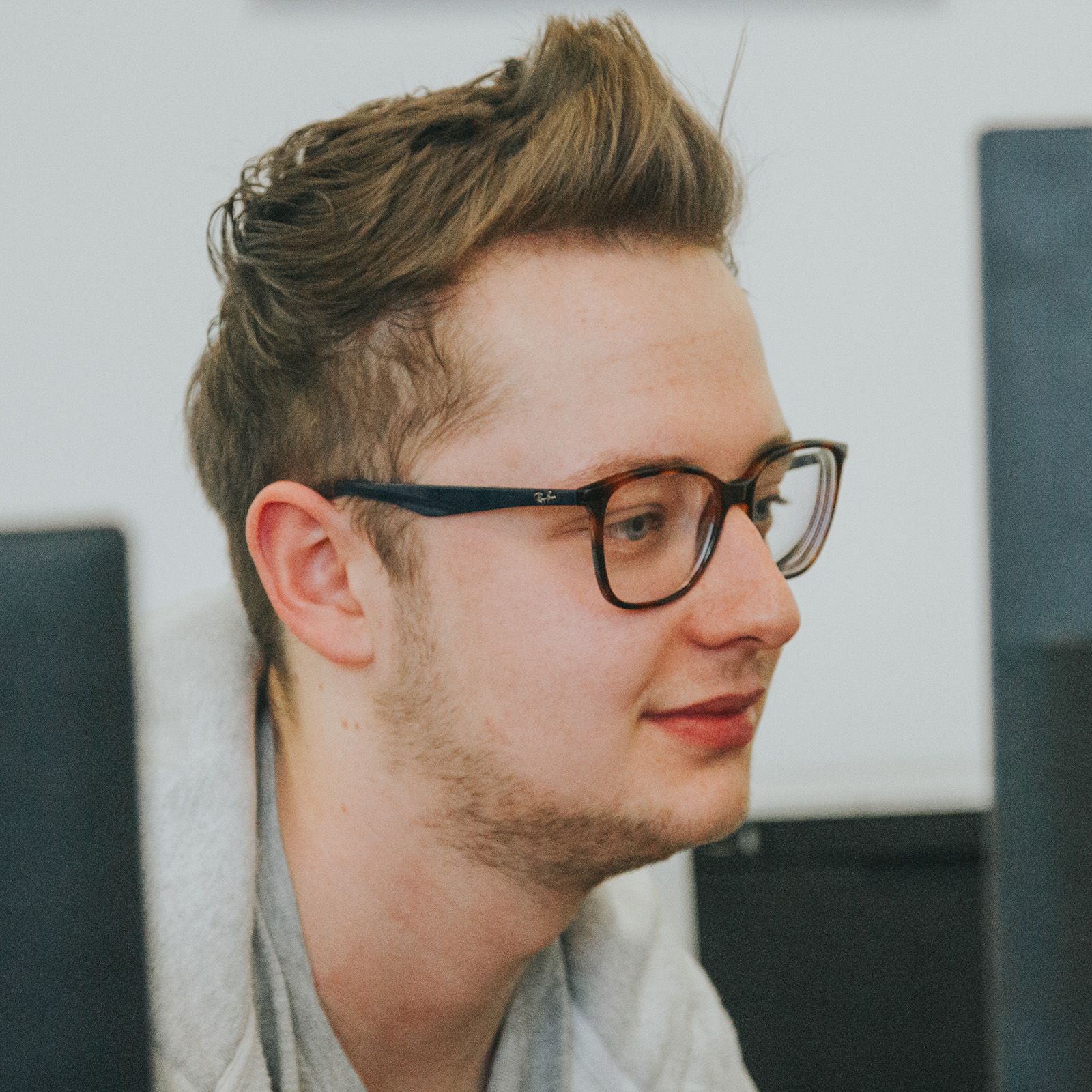 Ryan working at his desk