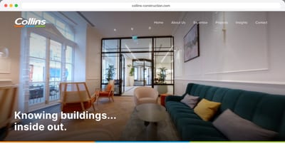 The Collins Construction homepage